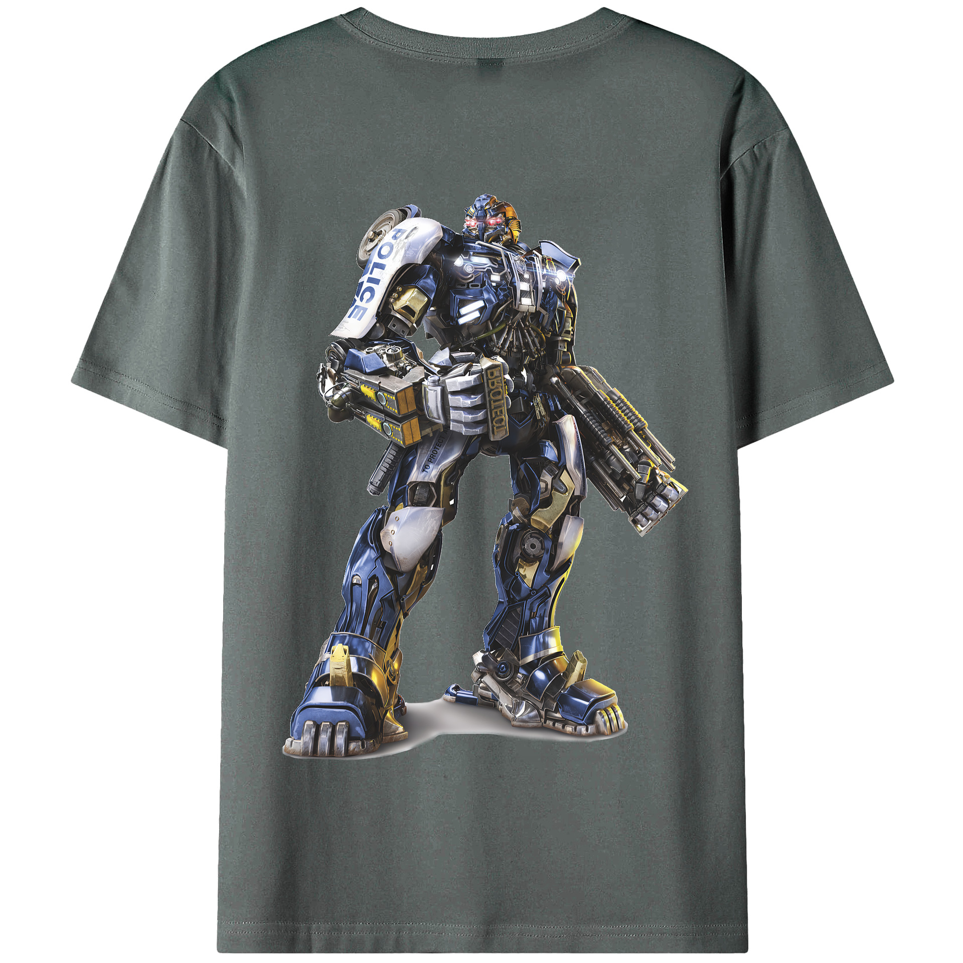 （画像用） Transformers トランスフォーマー 綿100％半袖Tシャツ（背面プリント）